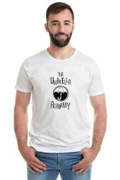 The Umbrella Academy Logo&Yazi Baskılı Beyaz Erkek Tshirt - 1