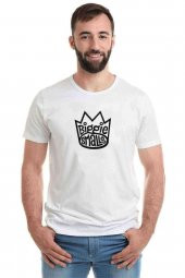 Biggie Smalls Logo Baskılı Beyaz Erkek Tshirt - 1