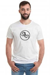 LOGOvid Baskılı Beyaz Erkek Tshirt - 1