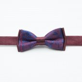 Bordo Mavi Çocuk Papyon - 1