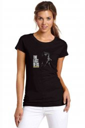 The Last Of Us Remastered Baskılı Siyah Kadın Tshirt - 1