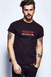 Predator Hunting Grounds Baskılı Siyah Erkek Tshirt - 1
