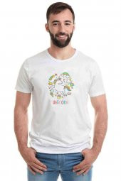 Unicorn Bring It On Unicorn With Baskılı Beyaz Erkek Tshirt - 1