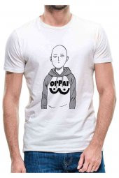 Anime Oppai Baskılı Beyaz Erkek Tshirt - 1