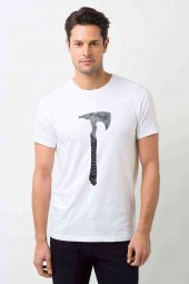 Zombie Balta Baskılı Beyaz Erkek Tshirt - 1