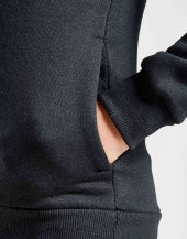 10 Kasım Silüet Turk Bayrağı Baskılı Siyah Erkek Kapşonlu Sweatshirt - 2