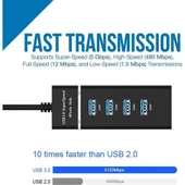 Daytona A303 4'lüUSB3.0 Super speed 5Gbps hub thumbnail 5