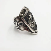 Erkek Çelik Yüzük Kalkan Kenarında IYI İşlemeli - 7