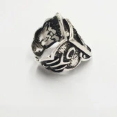 Erkek Çelik Yüzük Kalkan Kenarında IYI İşlemeli - 8