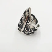 Erkek Çelik Yüzük Kalkan Kenarında IYI İşlemeli - 11