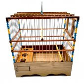 ANS El Yapımı Ahşap Kuş Kafesi 19*28*30cm - 1