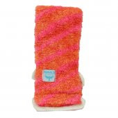 Ankalif İpli Sırt ve Vücut Yumuşak Banyo Lifi Pembe-Turuncu 56x10 Cm - 2
