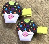 çiçekli cupcake 2li toka - 1