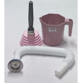 3 WC SETİ // 1 ADET MAŞRABA 1 ADET BÜYÜK BOY SİLİKON POMPA 1 ADET LAVABO GİDER HORTOMU - 1
