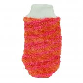 Lastikli El Geçmeli Yumuşak Eldiven Banyo Lifi Pembe-Turuncu 20x10 Cm - 2