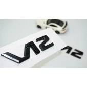 DK Tuning V12 Çamurluk Yanı Siyah ABS Yazı Logo Seti Benz İle Uyumlu - 1