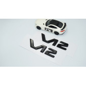 DK Tuning V12 Çamurluk Yanı Siyah ABS Yazı Logo Seti Benz İle Uyumlu - 2