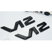DK Tuning V12 Çamurluk Yanı Siyah ABS Yazı Logo Seti Benz İle Uyumlu - 3