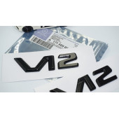 DK Tuning V12 Çamurluk Yanı Siyah ABS Yazı Logo Seti Benz İle Uyumlu - 5