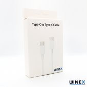 Winex DG970 Type-C to Type-C 25W Data ve Şarj Kablosu 1m Kutulu Beyaz - 4