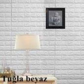 Renkli Duvarlar Kendinden Yapışkanlı 3D Tuğla Duvar Paneli Beyaz 77*70 CM 0,53M2 - 4