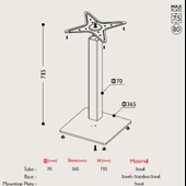 Tablalı Masa Ayağı 11.471 - Taban 36,5*36,5cm thumbnail 2