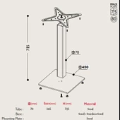 Tablalı Masa Ayağı 11.201 - Taban 45*45cm thumbnail 2