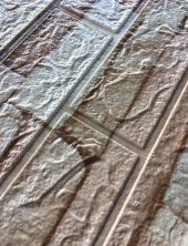 Renkli Duvarlar Doğal Taş 3D Kendinden Yapışkanlı Duvar Kaplama Kağıdı Paneli - 3