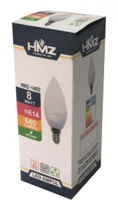 HMZ HMZ 8 WATT E-14 DUY TİPİ BEYAZ IŞIK LED AMPUL 6500 K  (10LU PAKET) - 2