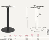 Tablalı Masa Ayağı 11.223 - Taban Çapı 40cm thumbnail 2