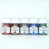 METALİK SEDEFLİ PİGMENT TOZ BOYA SETİ(50 GR)5 RENK SET FİYATIDIR - 1