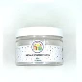 METALİK SEDEFLİ PİGMENT TOZ BOYA İNCİ BEYAZI RENK 50 GR - 1