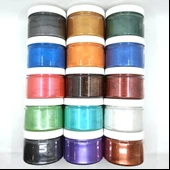 METALİK SEDEFLİ PİGMENT TOZ BOYA SETİ 15 RENKx50GR 750 GR SET - 2