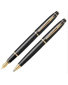 Scrikss 35 Siyah Altın Dolma Kalem ve Tükenmez Kalem Seti - 2