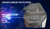 Nif Bilişim 4 Adet RGB Işıklı Fanlı Oyuncu Gamer Bilgisayar Kasası Temper Camlı PSU Hariç thumbnail 5