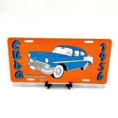 Dekoratif Plaka Cuba Chevrolet Chevy 1956 Turuncu thumbnail 1