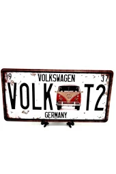 Dekoratif Plaka Almanya Nostalji Minibüs thumbnail 1
