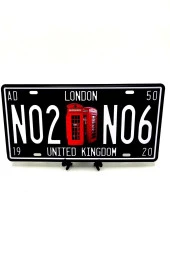 Dekoratif Metal Plaka Londra Telefon Kulubesi thumbnail 2