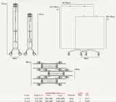 Ortadan Katlanır Masa Ayağı 11.516 - 220-260cm thumbnail 5