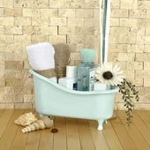 Hometarz Dekoratif Mini Küvet Banyo Düzenleyici Organizer - 5