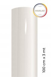 Parlak Beyaz Yapışkanlı Kaplama Folyosu 100 CM  X 3 MT - 1