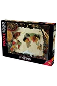 Anatolian 1000 Parçalık Puzzle - Baharatlı Dünya Haritası 1045 thumbnail 1