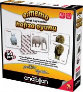 Anatolian e.Memo Hafıza Oyunu - Vahşi Hayvanlar (54 Parça) 7404 - 1