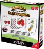 Anatolian e.Memo Hafıza Oyunu - Meyveler ve Sebzeler (54 Parça) 7406 - 1