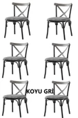 6 Adet Çapraz Bahar Sandalye - 8
