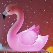 Led Işıklı Flamingo Masa Lambası Pilli Dekoratif Aydınlatma - 1
