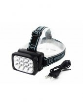 12 Ledli Güçlü Şarjlı Madenci Tipi Kafa Lambası - 1