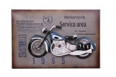 Motorsiklet Temalı Tablo Pano Vintage Dekoratif Ev Ofis Hediyelik - 1