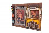 Dekoratif Metal Çerçeve Tramvay Dekorlu Vintage Ev Ofis Hediyelik - 3