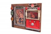 Dekoratif Metal Çerçeve Tramvay Dekorlu Vintage Hediyelik - 3